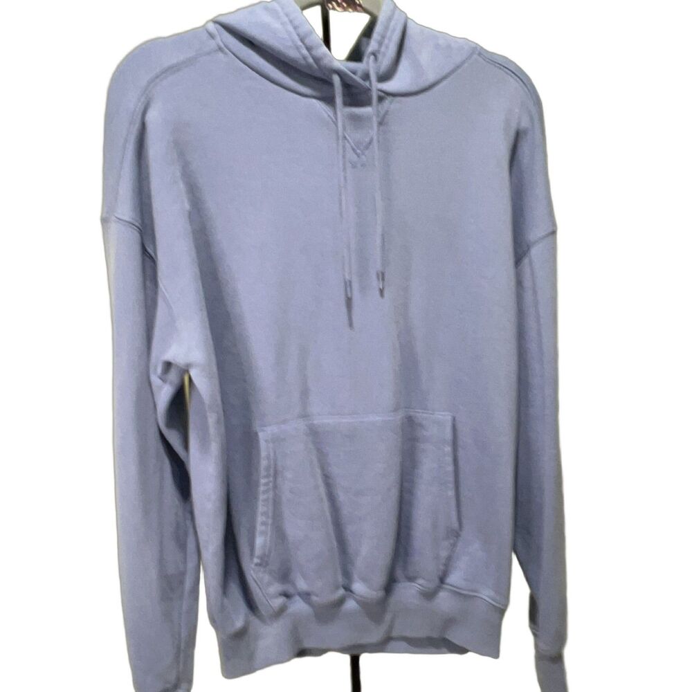 YOGALICIOUS Wash Baby Fleece Reverie Hoodie Women's S Blue Pullover Pockets